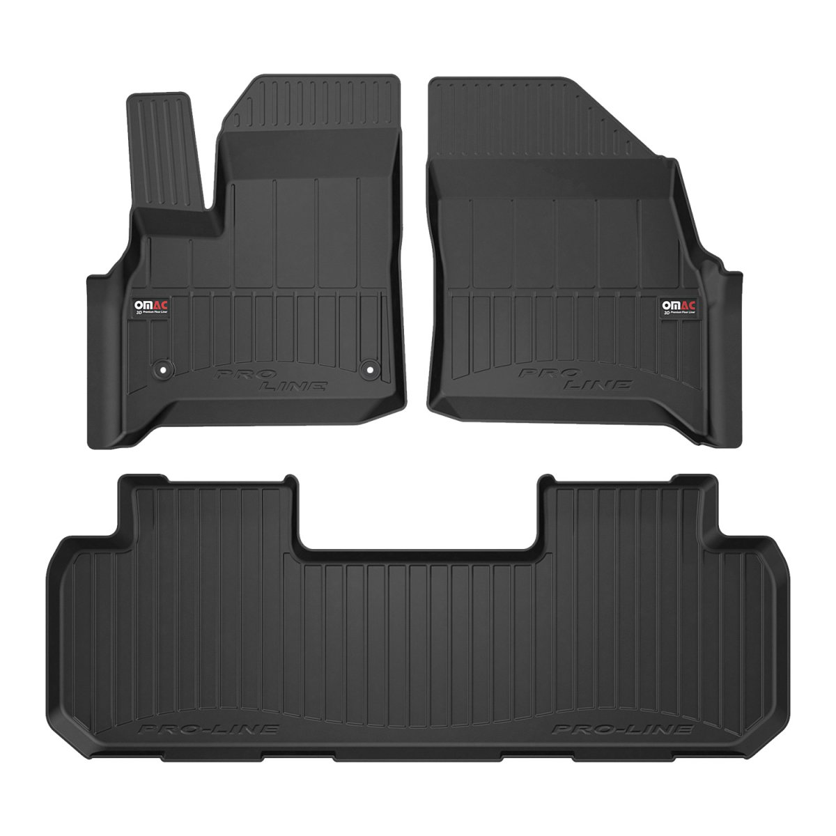 Chevrolet Traverse Floor Mat - Omac - Premium TPE - Black - 2018-2024 Chevrolet Traverse Floor Mat - Omac - Premium TPE - Black - 2018-2024